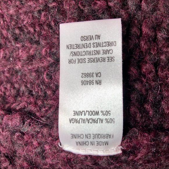 THEORY WOMENS ALPACA SWEATER BURGUNDY WINE S - Picture 9 of 15